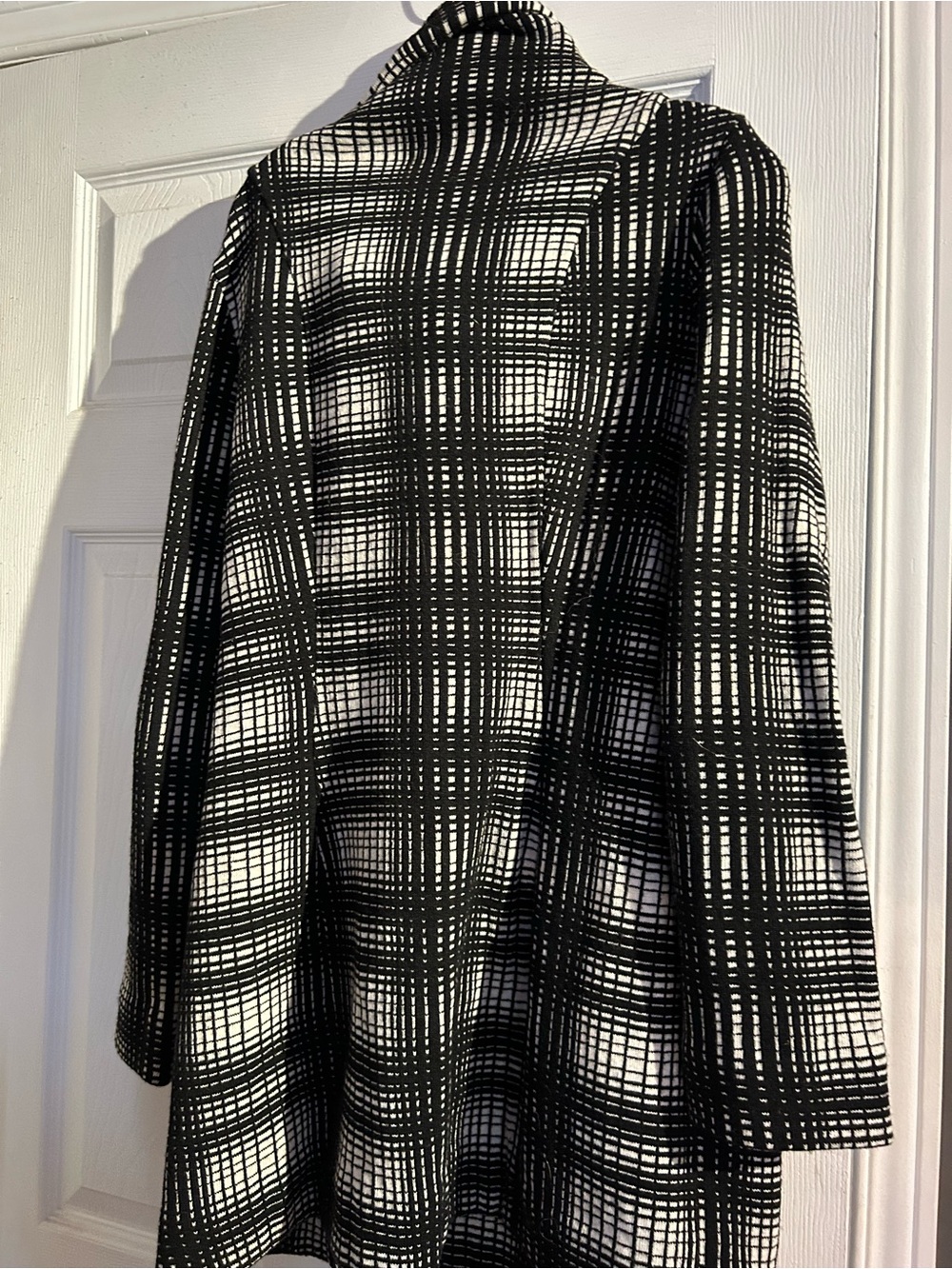 Vintage ESME Black & White Plaid Women’s Coat - Picture 4 of 4